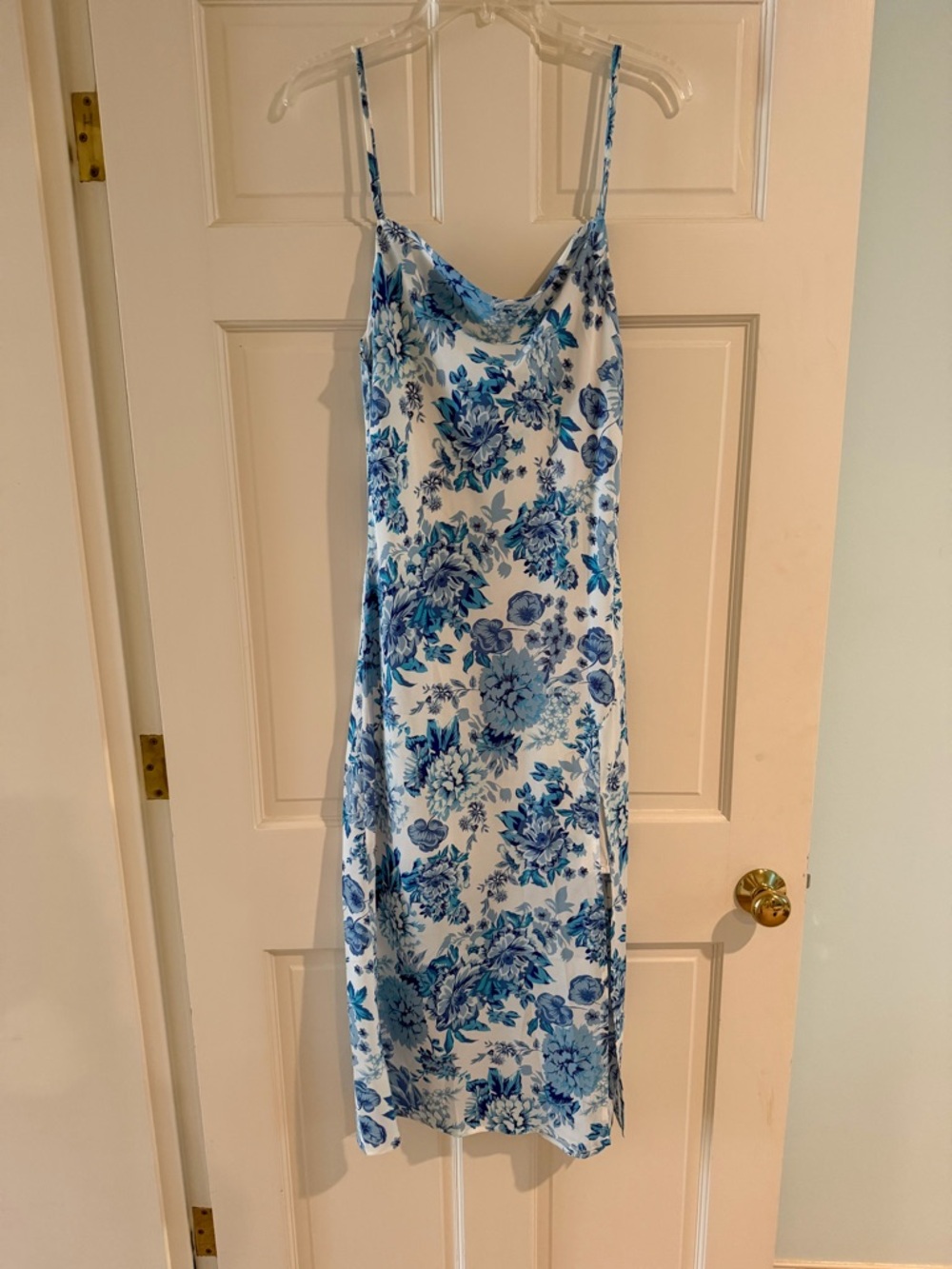 Petal and Pup Blue Floral Slip Dress